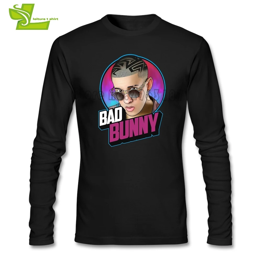 Футболка Bad Bunny для парней новинка Уникальные футболки повседневная классическая