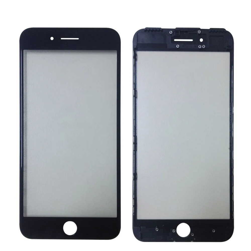 10 шт./лот чехол для телефона Apple iPhone 7 Plus стеклянный объектив с рамкой OCA клей