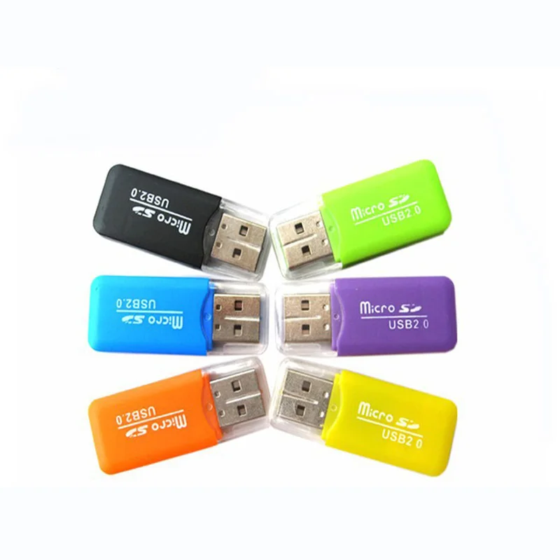 Портативный дизайн высокоскоростной цветной мини USB 2 0 кард-ридер Micro SD TF для ПК