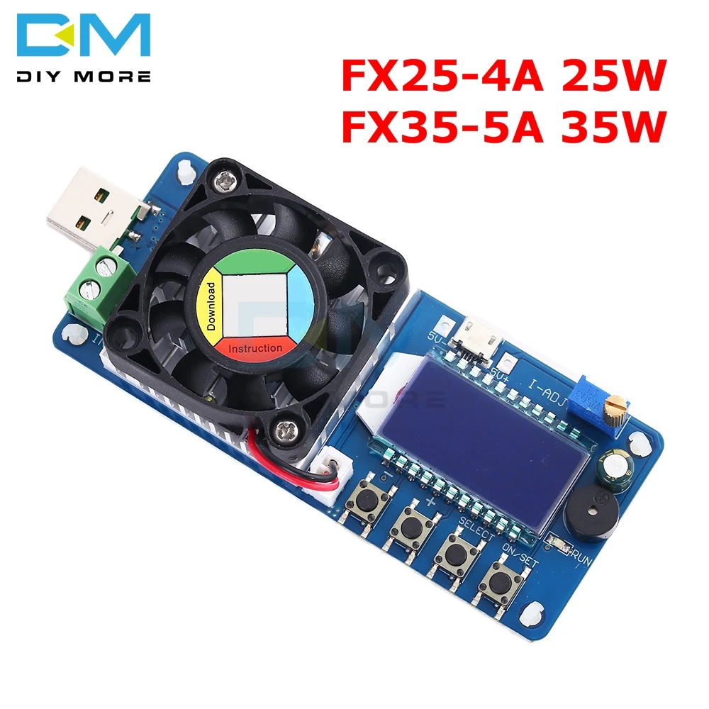 DC 5V электронный тестер напряжения тока нагрузки 25W 35W 4A/5A USB защита LCD HD дисплей