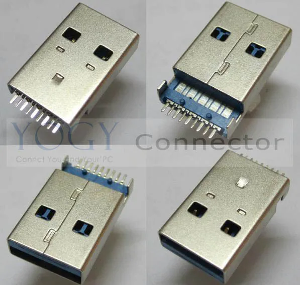 

10 шт., Штекерный разъем USB 3,0