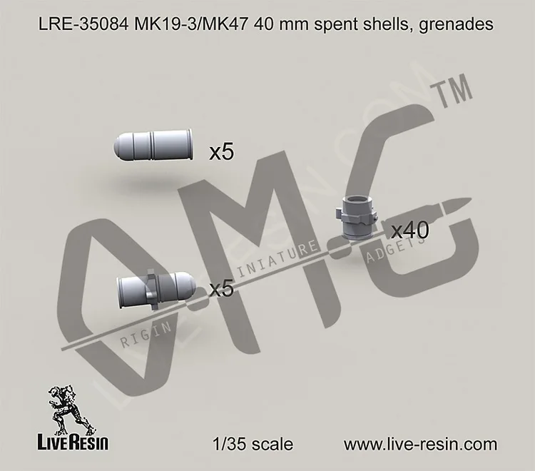 [Набор моделей весов] живая Смола LRE 35084 1/35 MK19 3/MK47 40 мм гранат потраченные