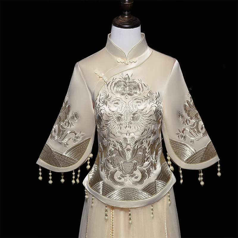 Китайское свадебное платье Ципао для вечеринки китайское оригинальное