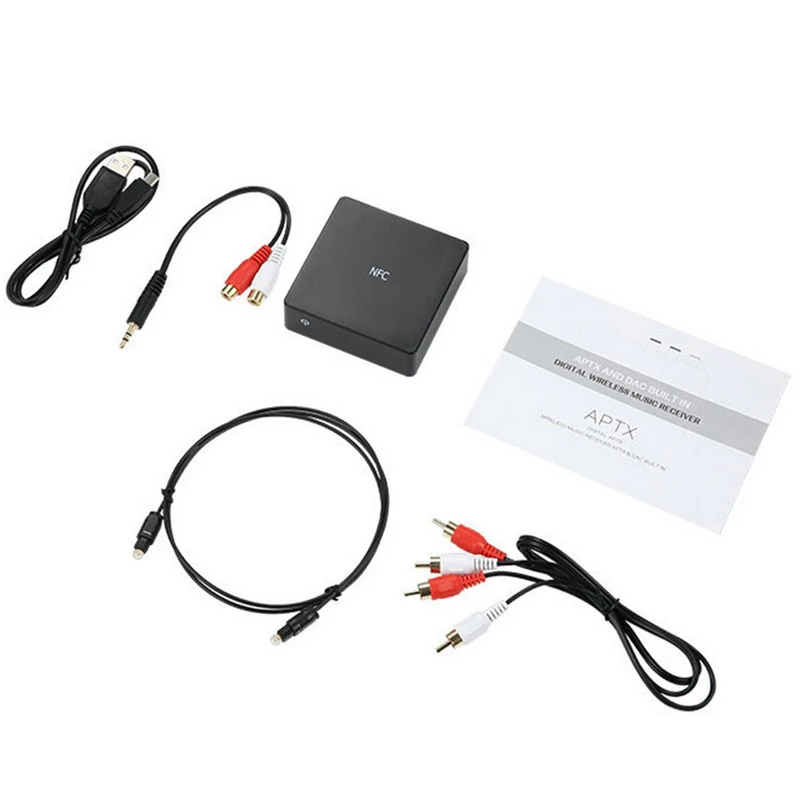 MAYITR 1 комплект беспроводной NFC Bluetooth приемник 3,5 мм динамик NFC стерео Bluetooth аудио приемник адаптер для RCA AptX DAC