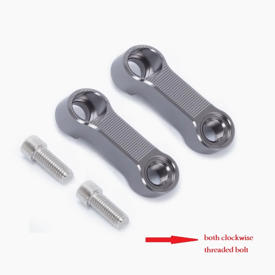 titanium Motoo- для Yamaha FZ-09 MT-09 мотоциклетные зеркала расширение Riser удлинительные болты для переходника Размер 10 мм(не для tracer - Цвет: titanium