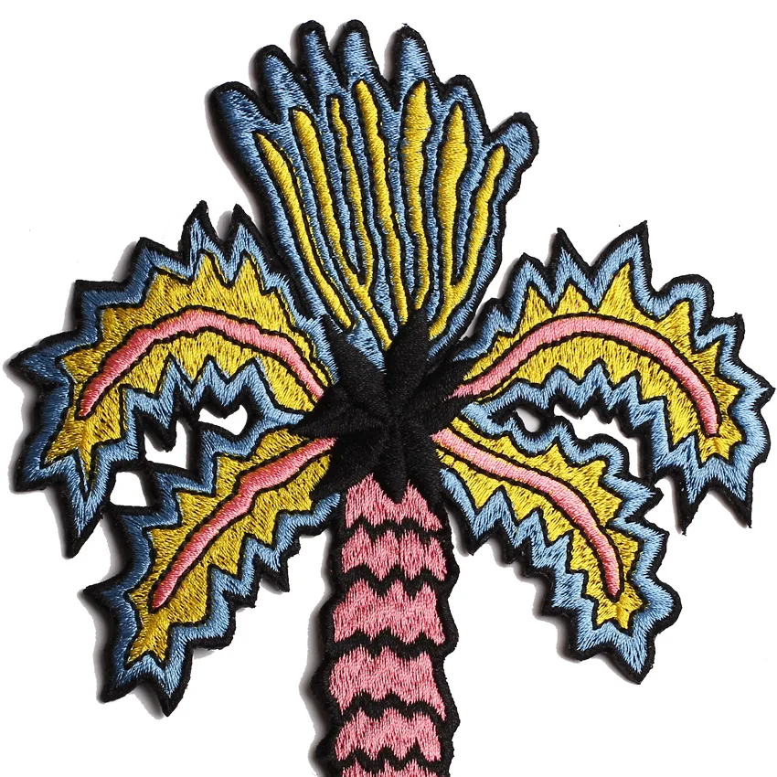 1Piece High Quality Beautiful Coconut Tree Embroidered Patch Applique Sew on Patches for DIY Clothes Accessory Clothing LSHB750 | Дом и сад