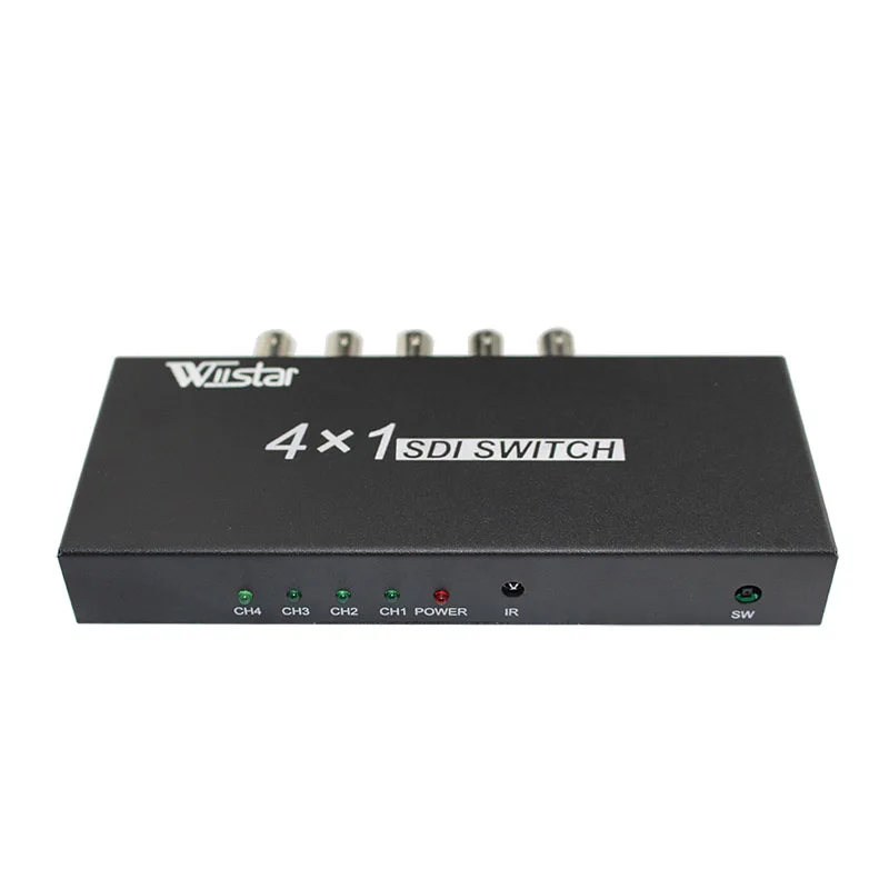 Conmutador SDI de vídeo de alta calidad, repetidor extensor de 1080 P, 4x1, 3G/HD/SD-SDI, enchufe para EE. UU./REINO UNIDO/UE/AU