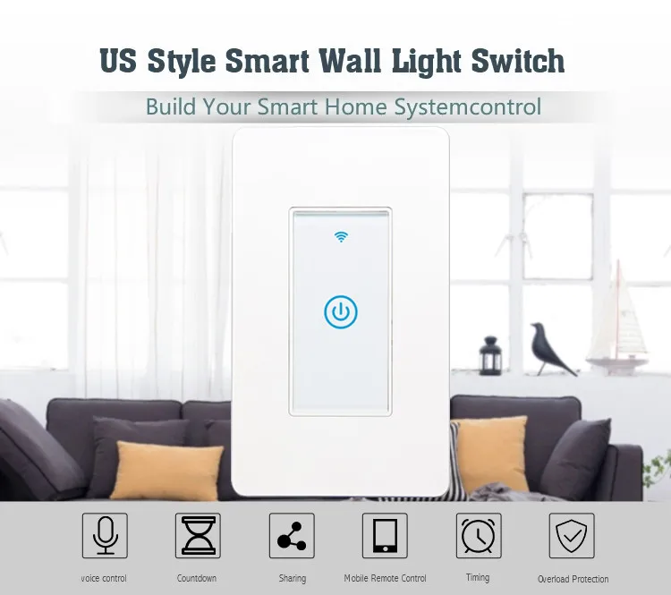 Smart Life Tuya App US Wifi переключатель Smart Touch панель Переключатель умный дом автоматизация работает с Google Home помощь Alexa IFTTT