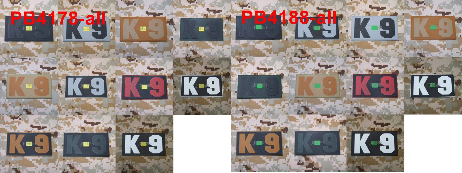 

The Orange line Green line K9 UNIT Morale of tactical military 3D PVC Patch