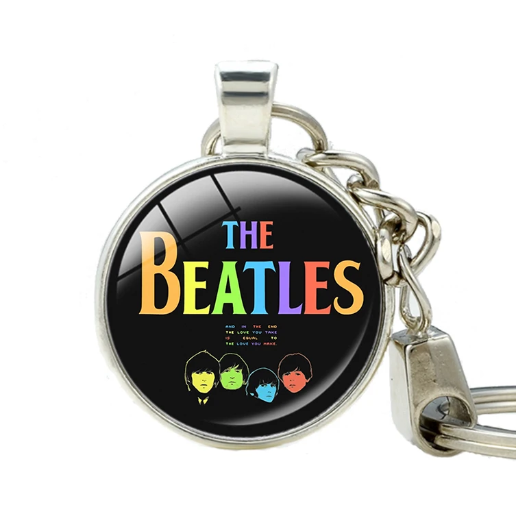 Брелок для ключей Beat Rock In Roll 50's стеклянные кабошоны фотографий Настраиваемые