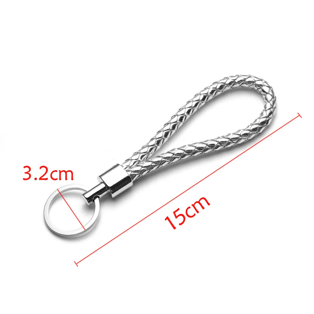 Брелок унисекс из плетеной кожи 1 шт. новый модный брелок для ключей
