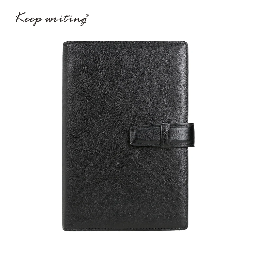 A6 Genuine leather notebook 45 sheets 100gsm paper lined pages stationery small agenda Journal notes real leather durable