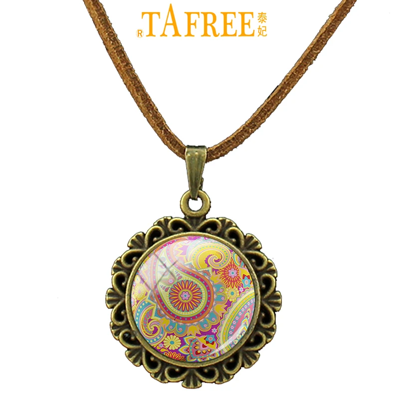 Женское Ожерелье с изображением мандалы TAFREE Henna Zan Геометрическая цепочка