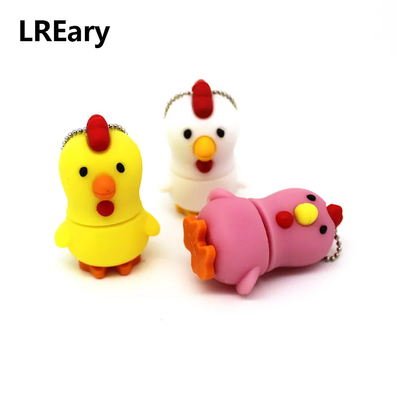 Мультфильм Прекрасный белый/желтый курица usb флэш накопитель карта памяти Флешка