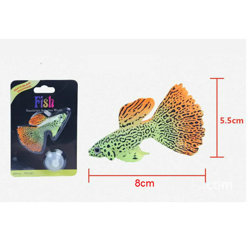 Силиконовые искусственные тропические рыбки аквариумные украшения плавающие