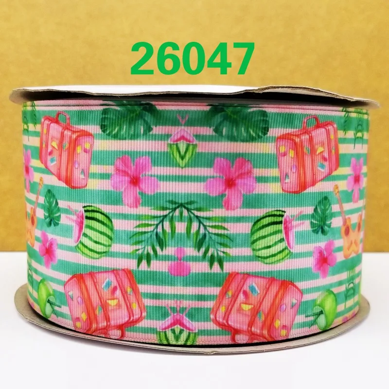Бесплатная доставка 50 ярдов в размер мультяшная лента с принтом grosgrain ribbon