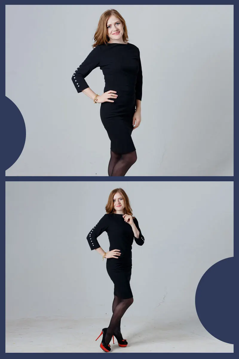 Sheinside жемчужное облегающее черное платье с бисером, женская одежда, элегантные облегающие платья, женское осеннее платье миди длиной до колена