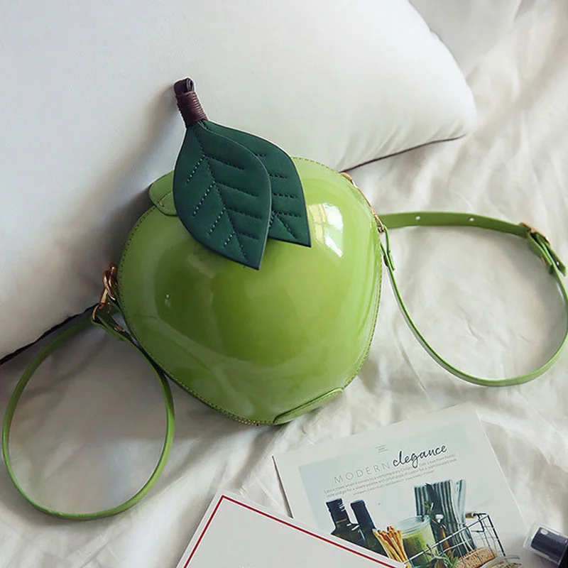 Новинка 2018 г. милый мультфильм сумки Фрукты Яблоко Форма сумка для девочек мини