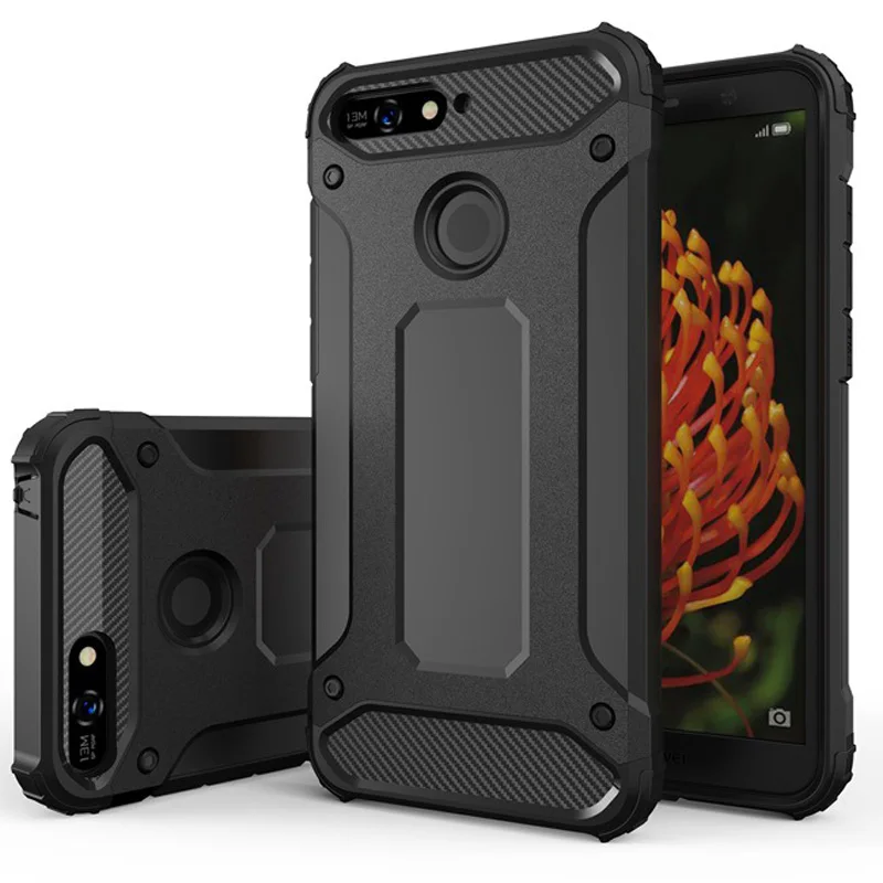 Чехол для huawei Y6 чехол huawei Y6 Prime сверхмощный бронированный бампер ударопрочный жесткий силиконовый чехол для телефона