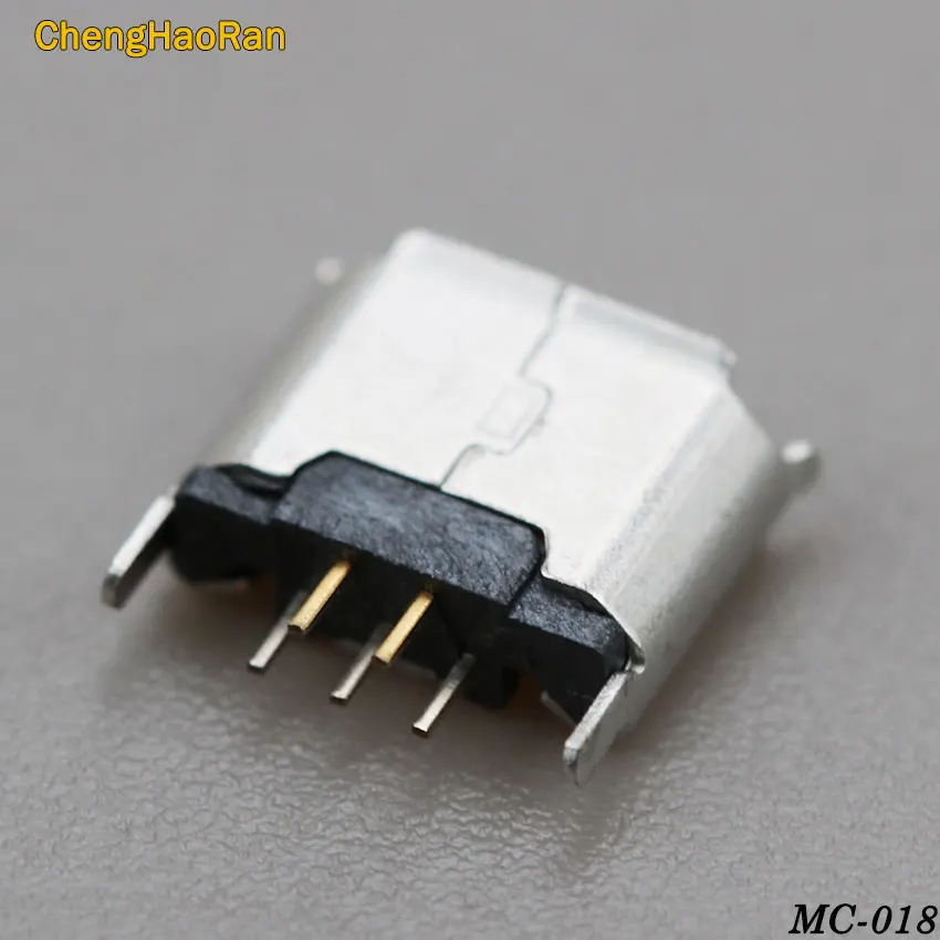 Вертикальный MICRO mini USB 5 контактный гнездовой разъем ChengHaoRan 10 шт. 180 градусов 5P