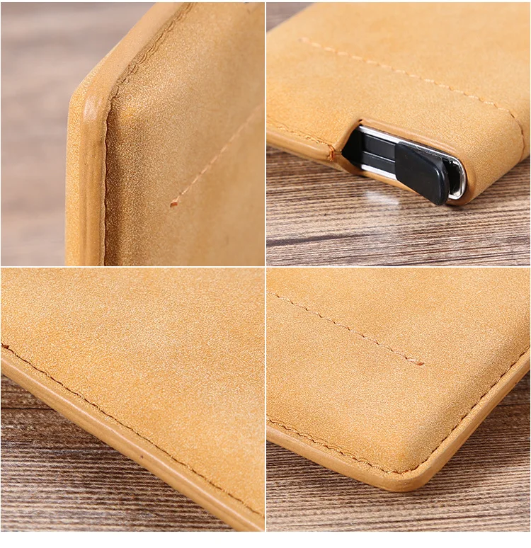 Модный новый держатель для кредитных карт кожаный ID Анти Rfid кошелек визитница