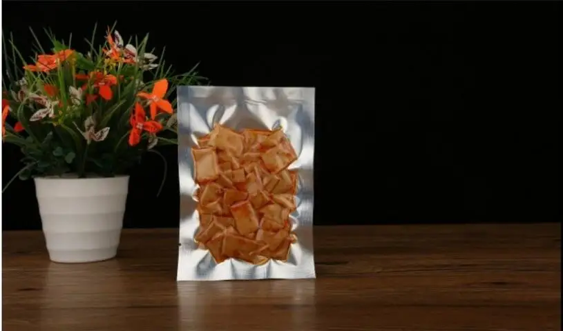 100pcs 18x24 cm (7.09&quotx9.84&quot) Transparent-Silver Aluminum Foil Poly Vacuum Sealer Bag Food | Обустройство дома