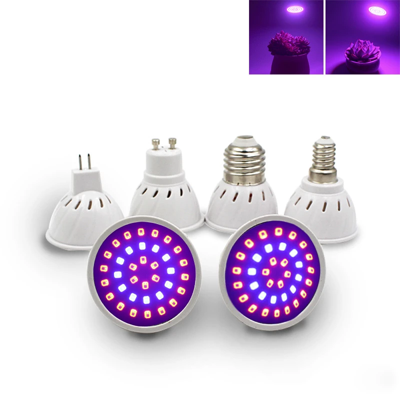 Полный спектр cfl светодиодный Grow Light лампада E27 E14 MR16 GU10 ИК УФ лампа внутреннего