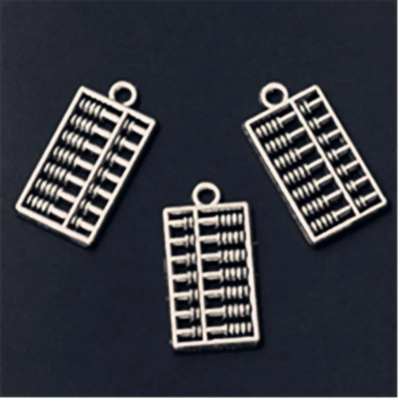 

WKOUD 10pcs Silver color Metal Abacus charms Alloy Pendants For Bracelet Necklace DIY Retro Jewelry Making A865