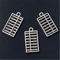 wkoud 10pcs silver color metal abacus charms alloy pendants for bracelet necklace diy retro jewelry making a865