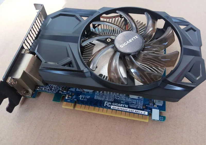Видеокарта GTX 750 1 ГБ 128 бит GV-N750OC-1G DDR5 видеокарты для nVIDIA Geforce GTX750 Hdmi Dvi б/у VGA карты в