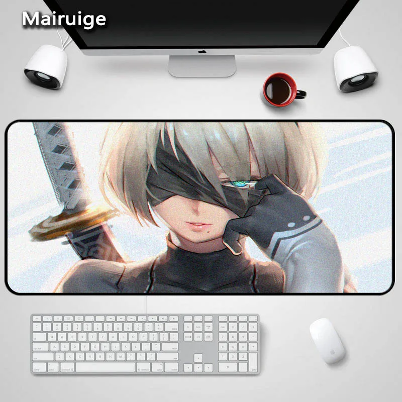 Mairuige большой размер XL NieR: Automata 2B игровой коврик для мыши для девочек Клавиатура для ноутбука игровой коврик Домашний s Pad 400X900X3 мм замок край