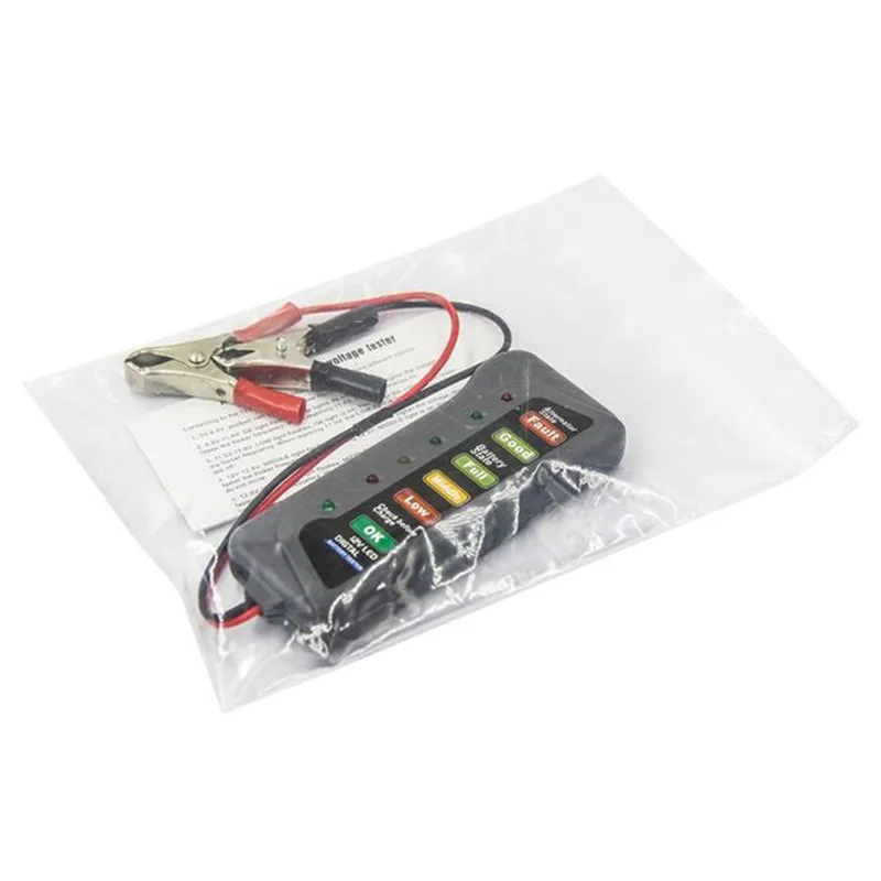 12V автомобиль Батарея тестер 6LED огни цифровой анализатор Авто Системы генератор