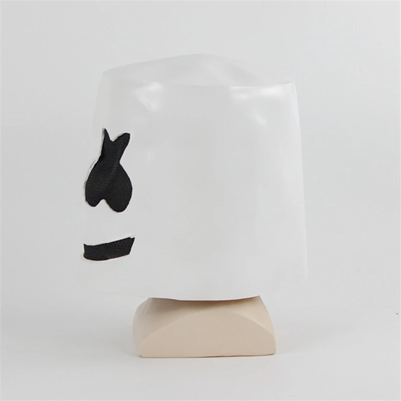 Хэллоуин косплей Зефир слог DJ Marshmello с тем же головным убором белые вечерние маски для мужчин и женщин