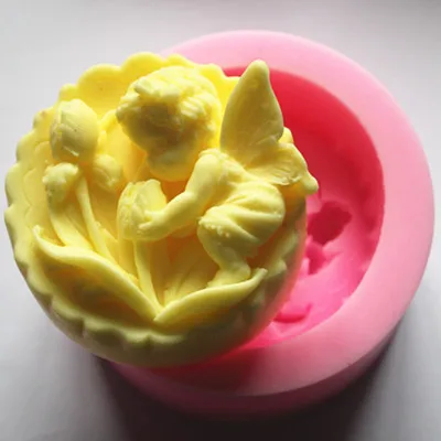 Милый ангел силиконовые формы DIY Глина Ремесло делая формы Hanmade цемент полиэстер смола литье мыло изготовление силиконовые формы