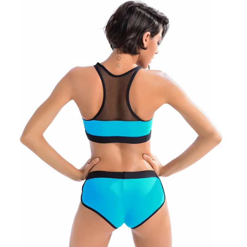 Новинка 2019 лоскутный спортивный купальник раздельные женские купальники