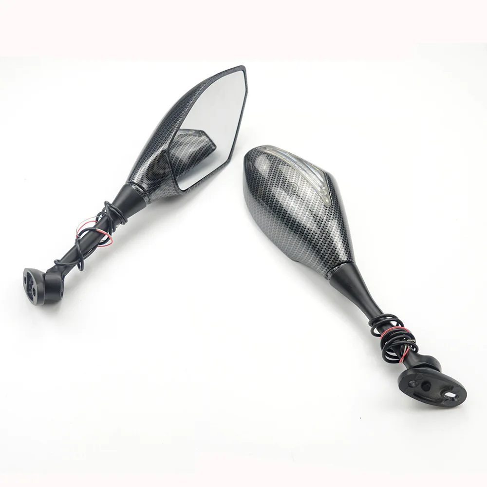 Motorcycle LED Turn Signals Rearview Mirrors accessories For Suzuki GSXR 1000 600 750 GSF 650 Bandit S SV Scooter cafe racer | Автомобили