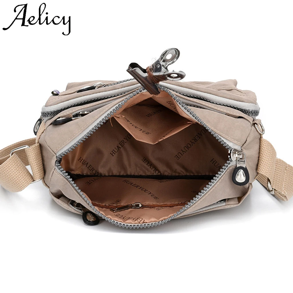 Aelicy, Женская нейлоновая сумка на плечо, водонепроницаемая, элегантная, для ежедневных покупок,, высокое качество, одноцветная сумка, простая сумка с карманом для телефона