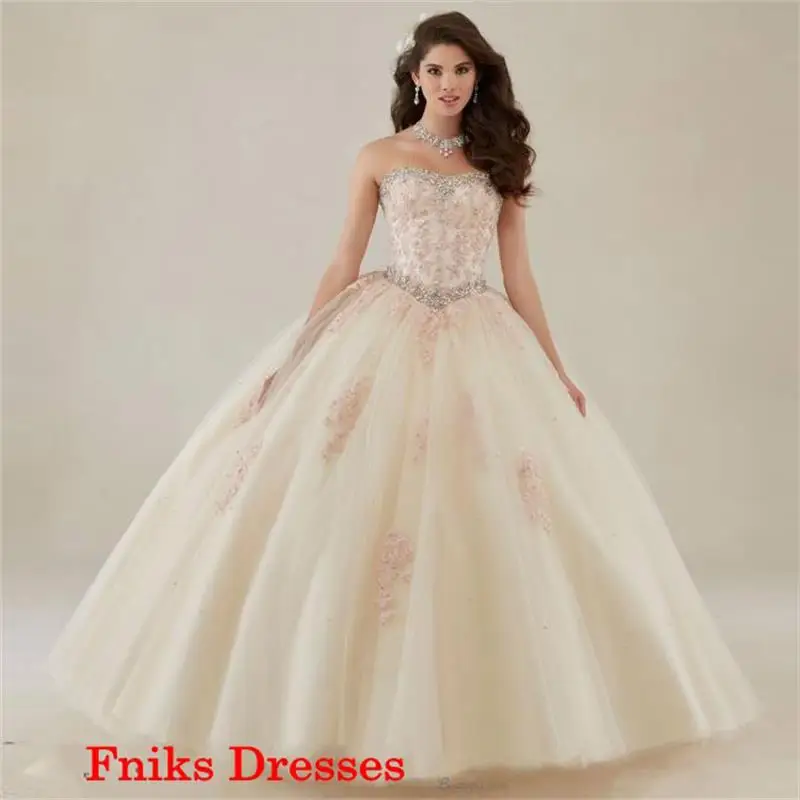 Дешевые Платья Quinceanera 2016 платье de 15 anos С Аппликациями Sexy Милая Corest Тюль Синий