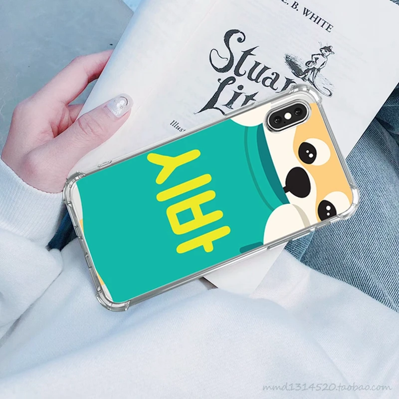 Чехол для телефона с рисунком Шиба ину для iPhone 6S 8 6 7 Plus 11 PRO X XS XR Max чехол прозрачный противоударный мягкий силиконовый чехол s