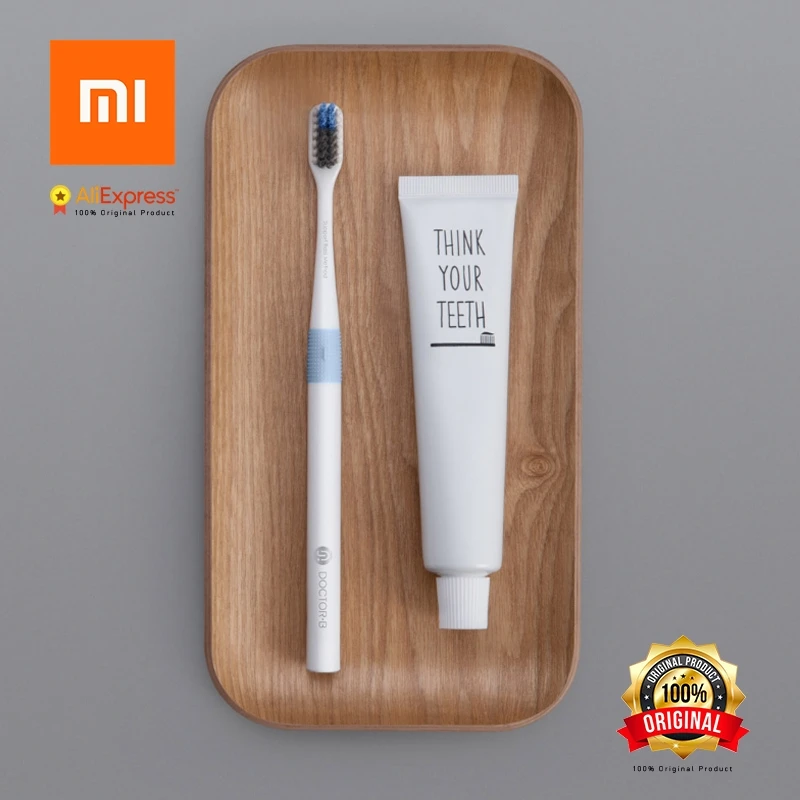 Xiaomi New Brand Doctor B 4pcs/ lot Bass Method Travel Soft Bristle Tooth brush 4 Colors Pcs /set Include Box | Электроника
