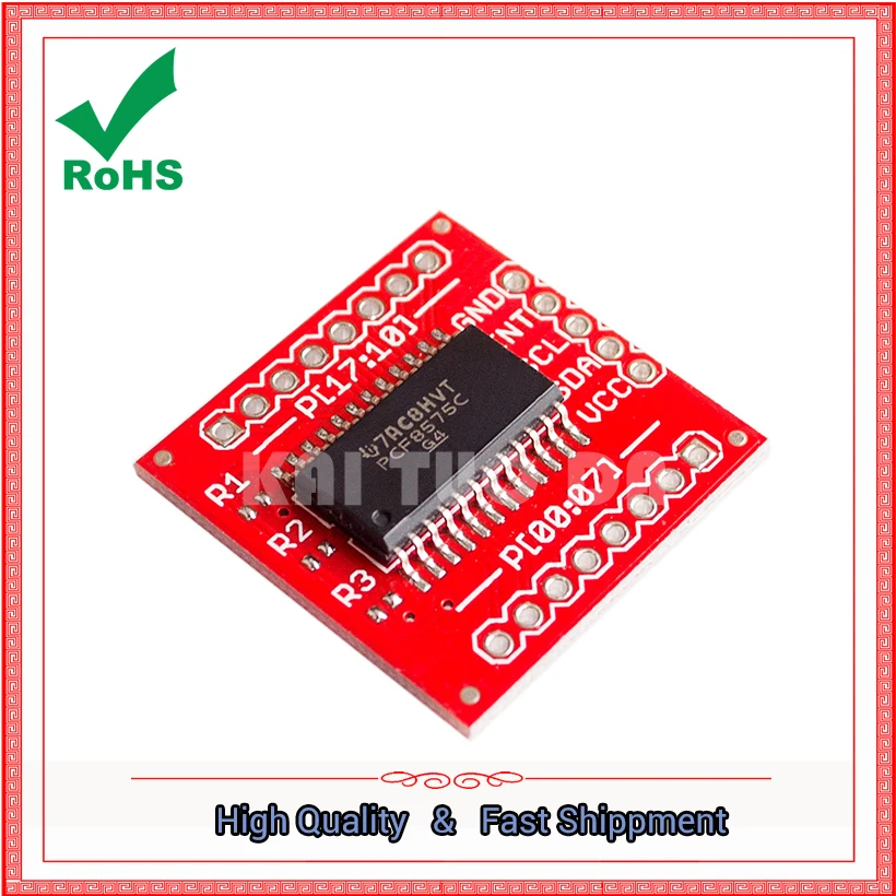 16-битная полудвунаправленная плата модуля расширения IIC I2C и SMBus I / O 8575 PCF8575 |