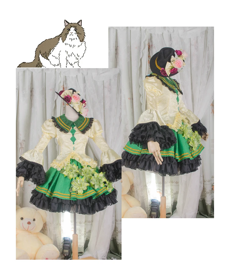 [Индивидуальные] Аниме Touhou проект Komeiji Koishi платье лолиты форма Косплей Костюм Любой размер женщин Хэллоуин