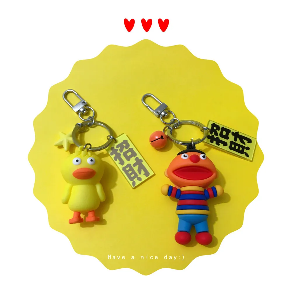 2019 Улица Сезам мультфильм косплей цепочка для ключей из ПВХ Elmo Печенья Монстр