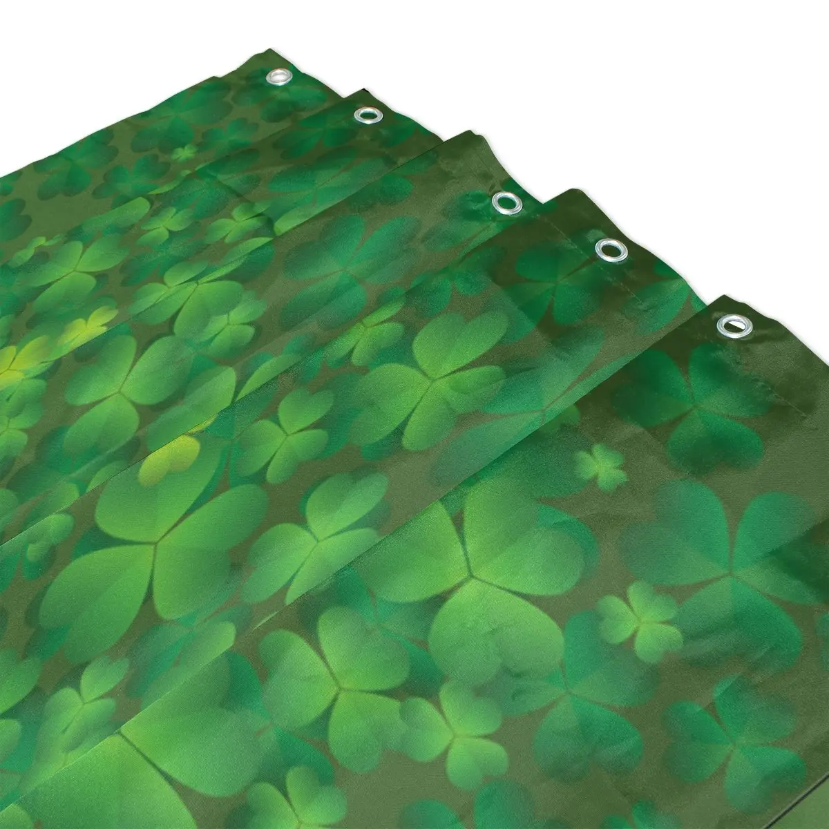 Happy St. Patrick's Day Shower Curtain and Mat Set Spring Leaves Shamrock Waterproof Fabric Bathroom | Дом и сад