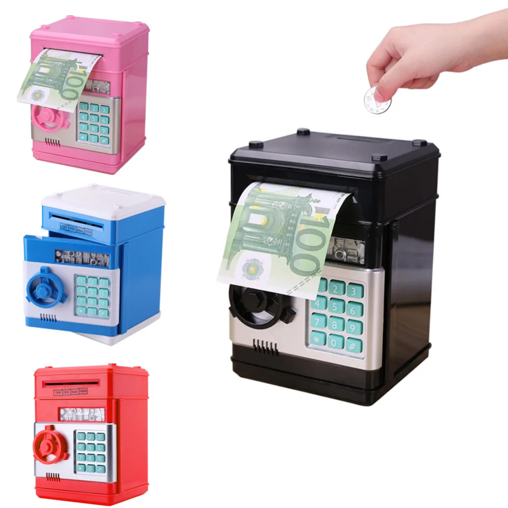Electronic Piggy Bank Safe Money Box for Children Gift Digital Coins Cash Saving Safe Deposit ATM Machine Password Money Box