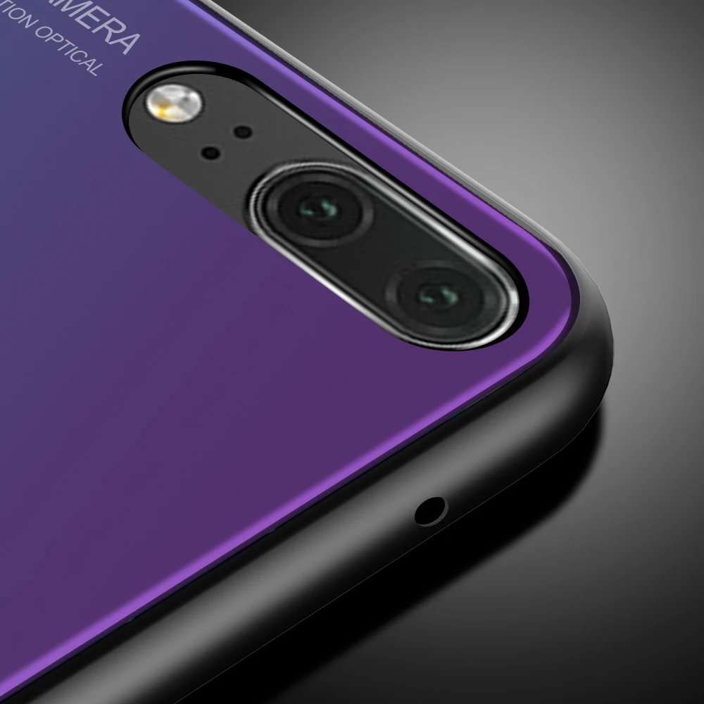 Чехол для honor 10 9 lite 8x 8c градиентный чехол телефона huawei p30 pro стеклянная задняя