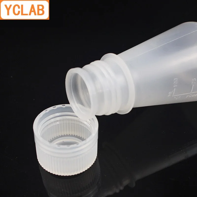 YCLAB 50 мл Пластиковая фляга Erlenmeyer с винтовой крышкой и выпускной коническая