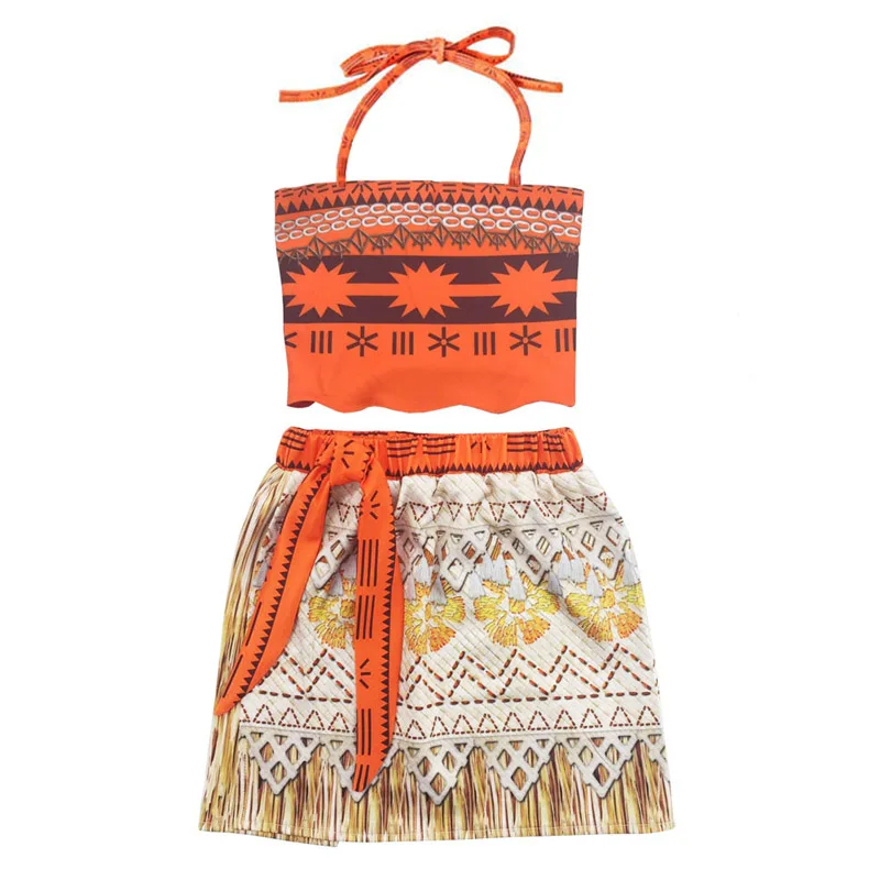 Одежда для маленьких девочек платье принцессы Моана Косплей Костюм детей ваяна