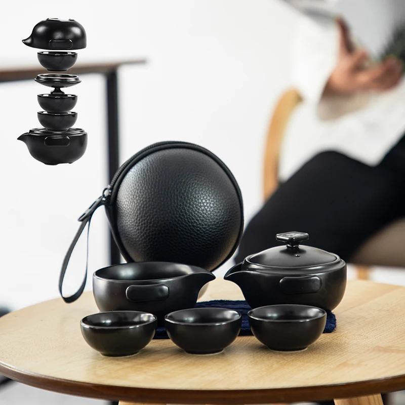 TANGPIN керамический чайник gaiwan с 3 чашками gaiwan набор портативный дорожный чайный набор Посуда для напитков