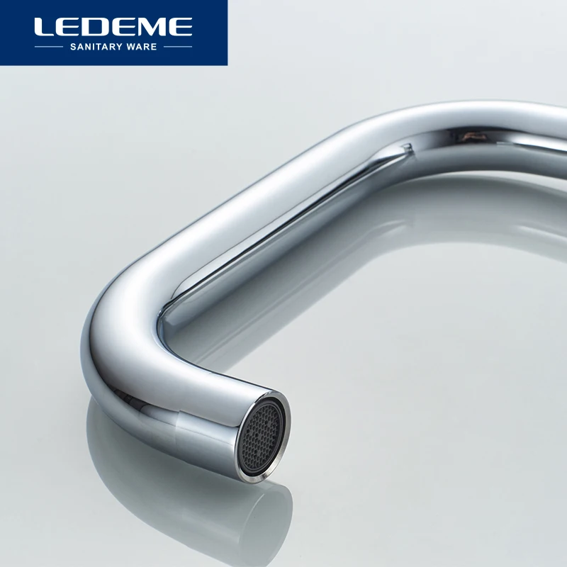 LEDEME кухонный кран на бортике для горячей и холодной воды Универсальный